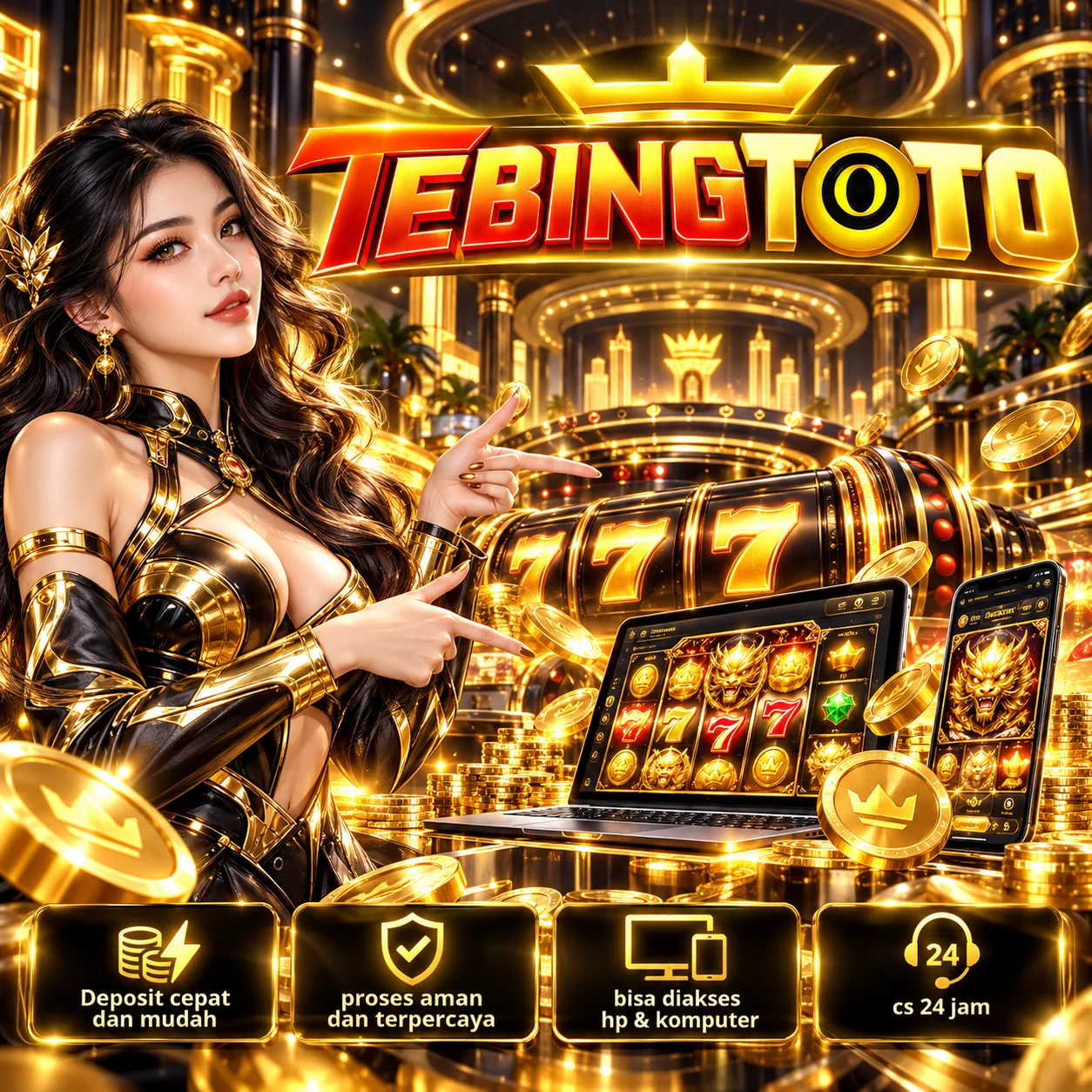 Ilustrasi TEBINGTOTO WD untuk beranda, banner persegi